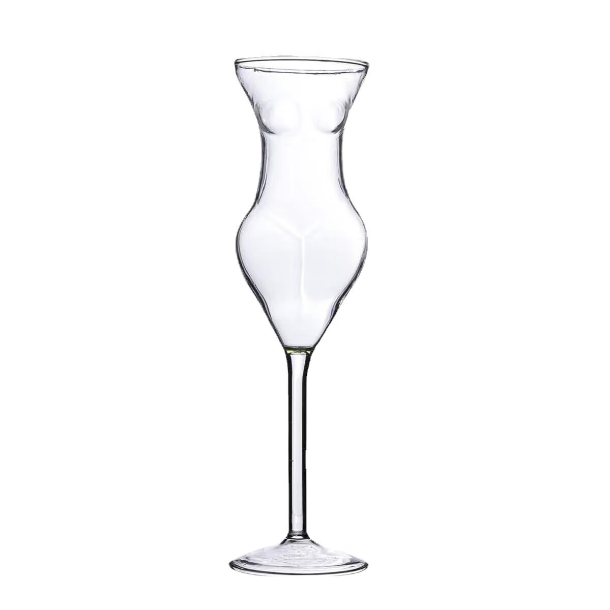 泰瑞格创意水晶玻璃人体红酒杯 高硼硅美女高脚杯 玻璃杯 白色