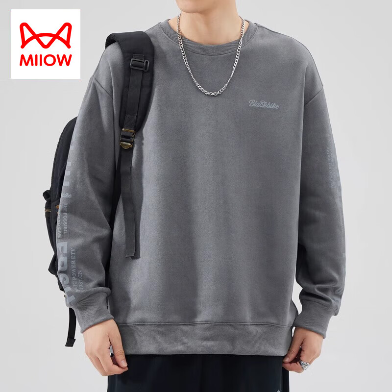 ���ڲ�����è�ˣ�MiiOW���＾������2024�¿�Բ�쳤��T��������ʿ��������������п� ��ɫ XL