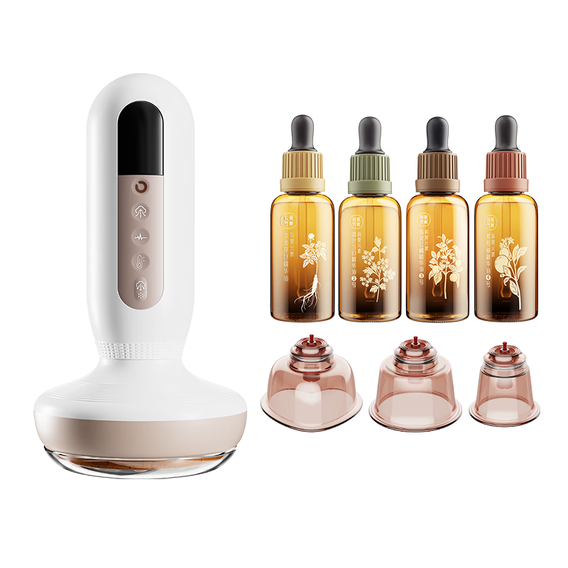 科愛元素大面包 刮痧儀器電動經(jīng)絡(luò)刷刷肚子帶脈背部小腿腹部按摩儀 大面包+拔罐杯+4瓶【3送1組合備注種類】 【美容院級享受】拔濕排寒丨經(jīng)絡(luò)疏通丨刷肚塑型