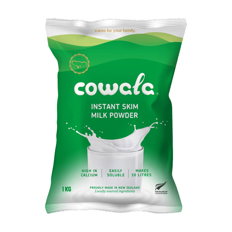cowala咔哇熊学生速溶奶粉成人中老年高钙新西兰奶源 脱脂奶粉3袋