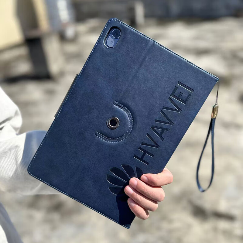 壳师傅2026HUAWEI华为matepad11.5英寸平板保护套TXZ-W10商务可手持360旋转txzw20磁吸搭扣手提支架外壳 蓝色带挂绳【配钢化膜】 华为matepad11.5英寸（2026款）