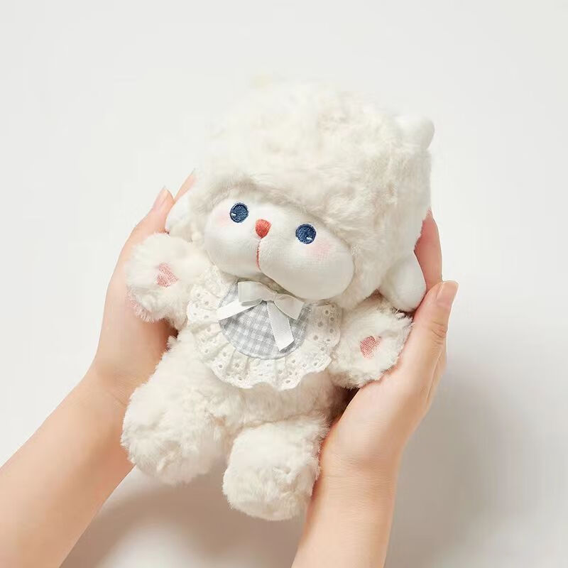 小眠羊玩偶小羊毛绒公仔可爱小羊娃娃 可爱白色小眠羊 送香包代写贺卡