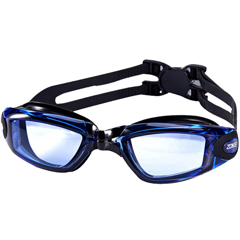 4kzoke洲克 防水防雾泳镜 男女中框游泳眼镜 运动舒适游泳装备