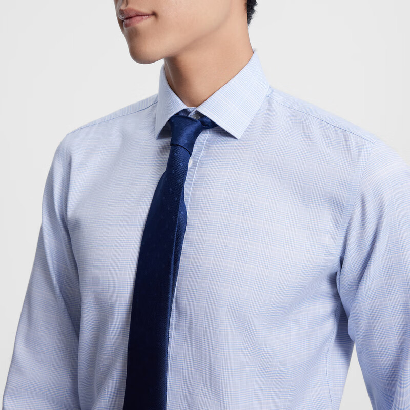 雅戈尔衬衫男士春秋中青男长袖衬衫VLDP129750HBA 蓝色 38