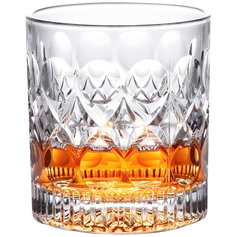 慕馨（moosen）酒杯套装 玻璃威士忌啤酒洋酒杯XO烈酒杯白酒杯加厚水杯子 360ML罗马款2只装