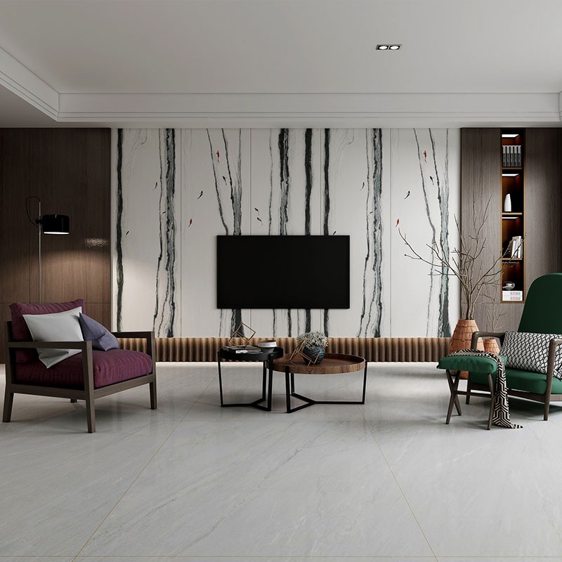 印象艺术岩板背景墙 现代简约风电视背景墙 免费设计定制沙发瓷砖墙