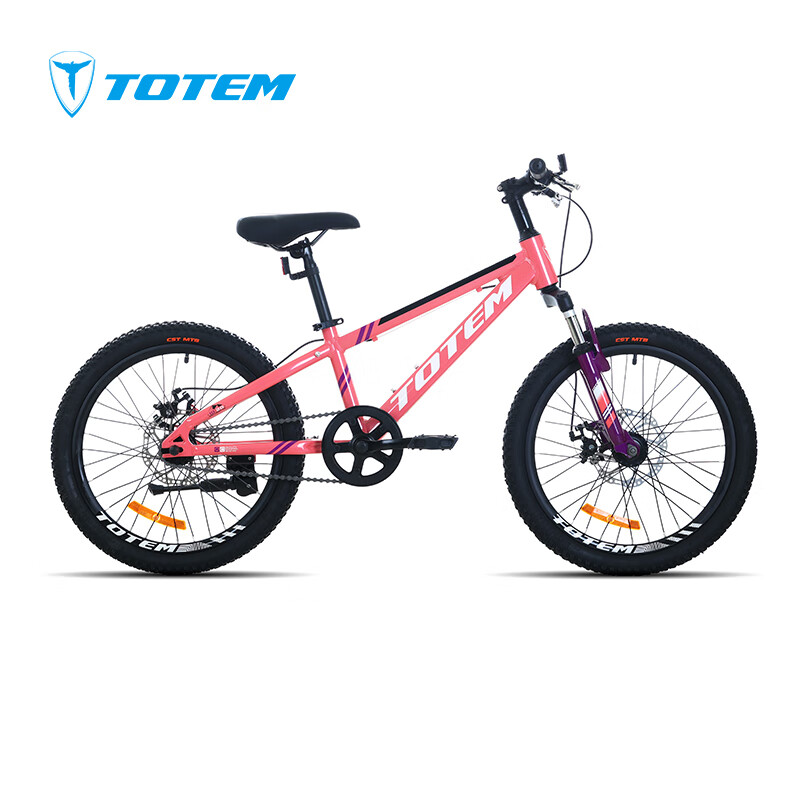 图腾(totem)阳光20*10铝合金车架单速儿童车 粉色 单速