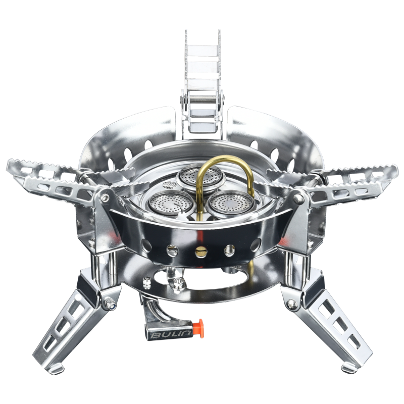 步林（BULin）戶外爐具B17大功率猛火三頭防風(fēng)便攜可折疊煤氣灶露營野餐爐具 B17-pro爐頭(配收納包）