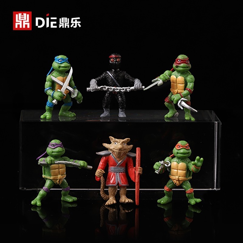 嫚璃忍者神龟拉斐尔玩偶摆件手办达芬奇模型斯普林特盲盒蛋糕装饰模型