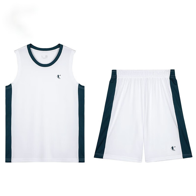 套装男24夏季新款定制印号团队比赛训练速干队服球衣 乔丹白/沥青色 s