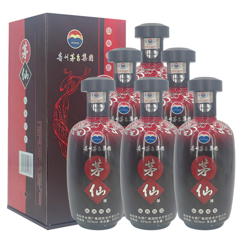 茅台 茅台集团 茅仙酒 52度 飞天仙女图 浓香型 52度 500mL 6瓶 2013年