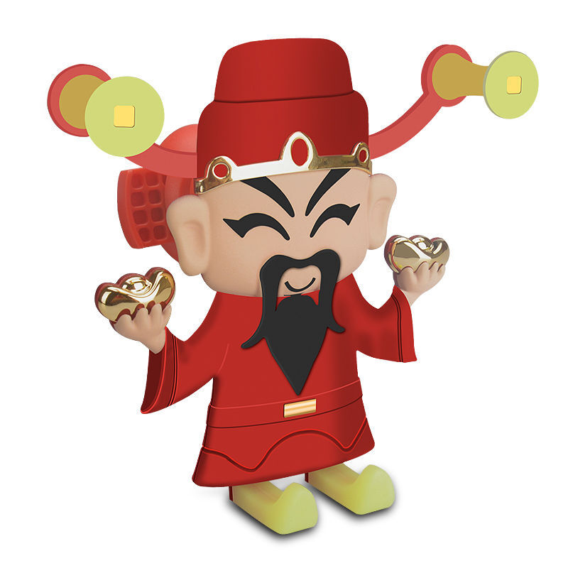 车载手机架出风口车内通用款多功能财神爷手机支架 财神支架