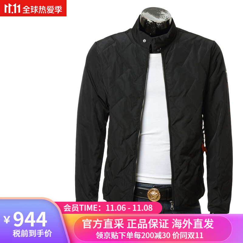 emporio armani ea7 阿玛尼 男士黑色保暖棉夹克外套