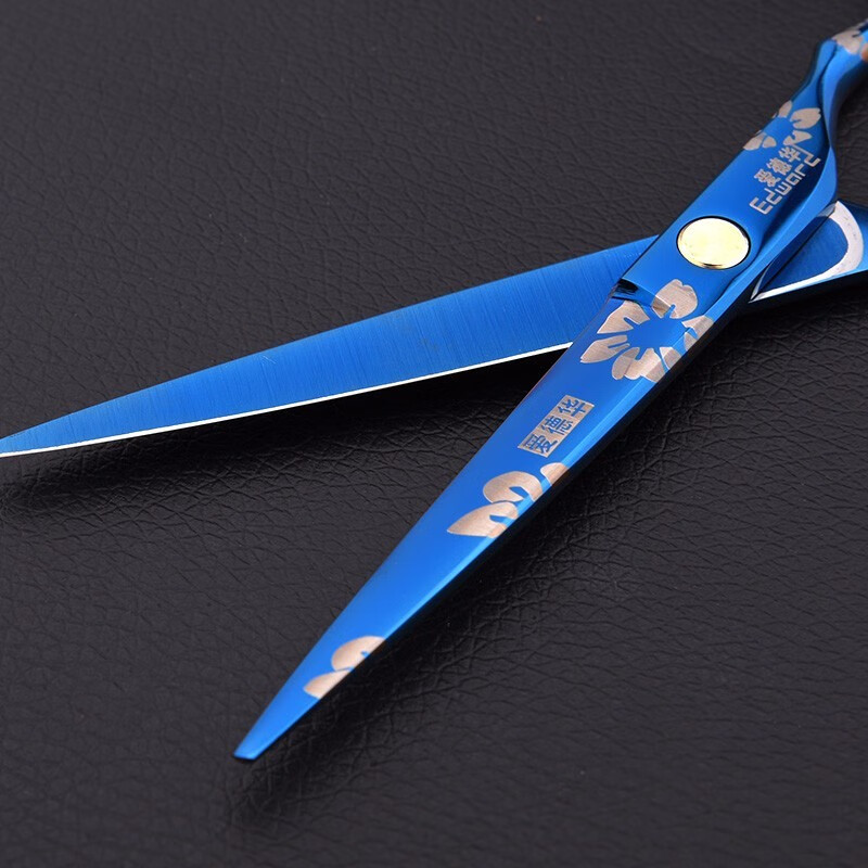 爱德华（EDWARD） 发廊专用打薄剪美发剪理发剪刀平剪牙剪剪头发家用套装多个尺寸 黑色 六寸配围兜刮刀尖尾梳十四件套