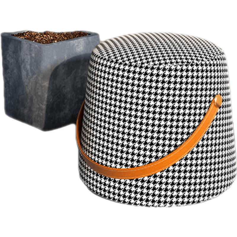 茶几凳小凳子凳子榻榻米凳子卧室房间木头小凳子家用小板凳网红懒人垫脚 千鸟格