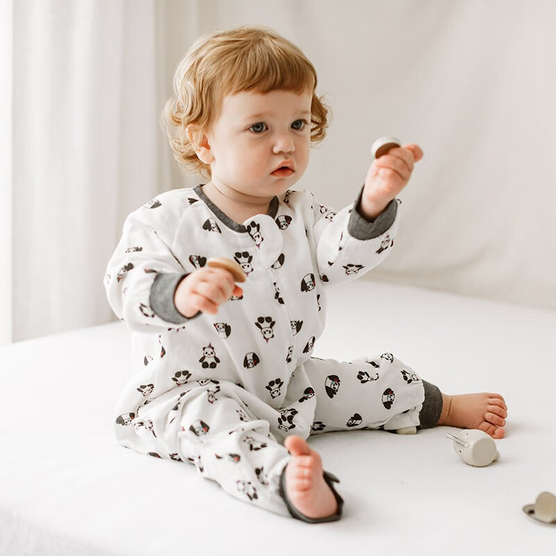 nest designs婴儿睡袋春夏新品四层纱布长袖分腿睡袋宝宝防踢被 熊猫派对 80码（建议身高70-85cm）属于什么档次？