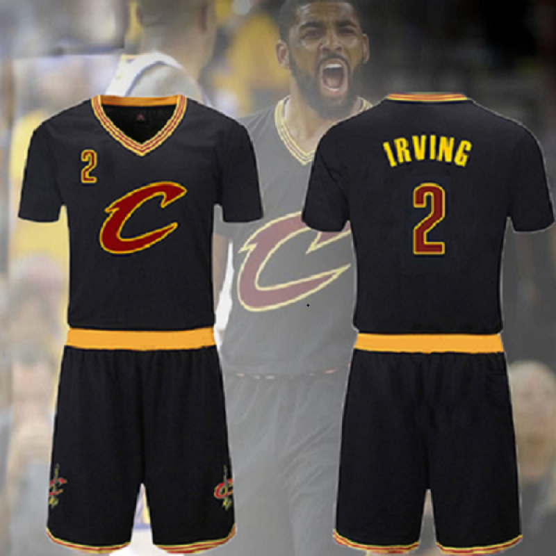 球衣套装定制篮球服骑士队欧文2号黑色短袖球衣套装詹姆斯23学生比赛