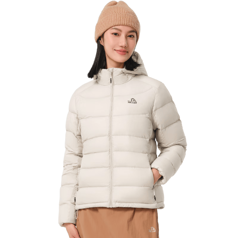 伯希和（Pelliot）[經(jīng)典2.0]800蓬鵝絨羽絨服女戶外保暖夾克男防風(fēng)外套124408282白S