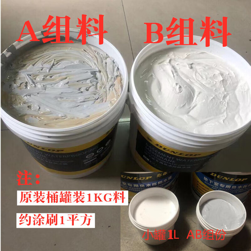 邓禄普地下室负水压专用防水膜背水面抗渗防潮防霉涂料ab组份 负水压