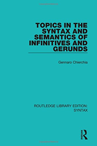 预订 topics in the syntax and semantics of infinitives and