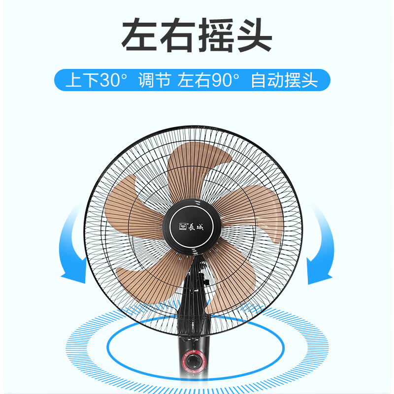 长城（CHANGCHENG）电风扇落地扇金属铝叶风扇18吋大功率大风量摇头电扇底噪可拆洗立式风扇交流定频风扇FS-45(407)II
