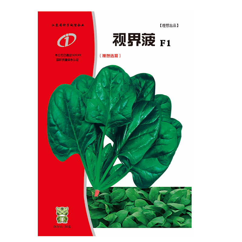 IDEAL理想农业 菠菜种子蔬菜菜籽阳台种菜高出芽率圆叶菠菜种子30g*1袋