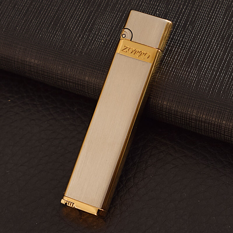 佐罗打火机纤细轻薄拉丝光版标志老式砂轮男士礼品火机 z668-002纤巧