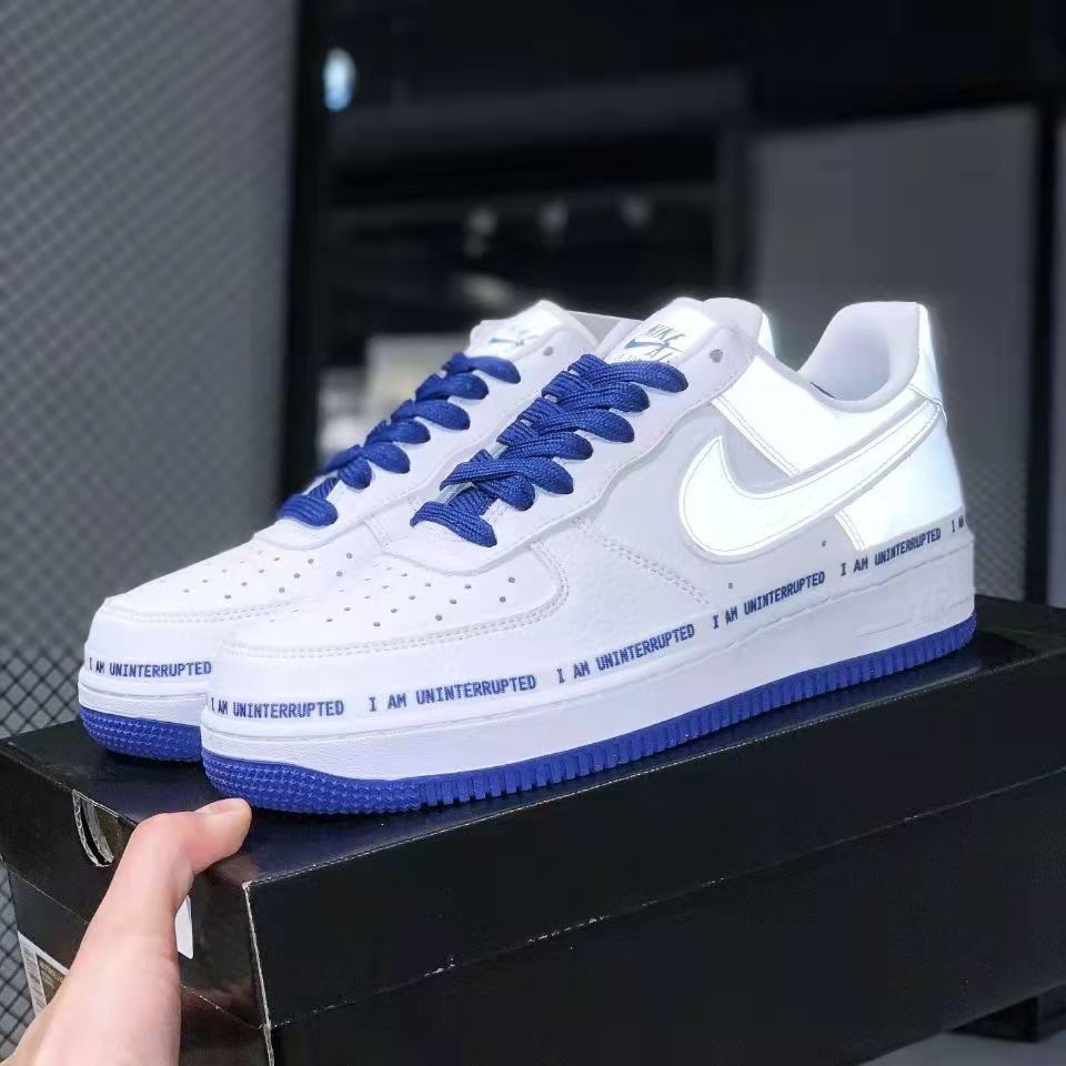 【莆田纯原】air af1 x uninterrupted空军一号白蓝马克笔詹姆斯同款