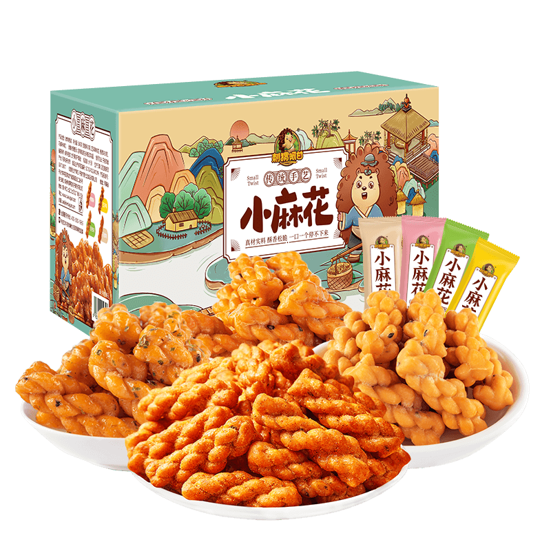 刺猬阿甘 小麻花膨化零食休闲小吃独立包装360g 混合口味360g
