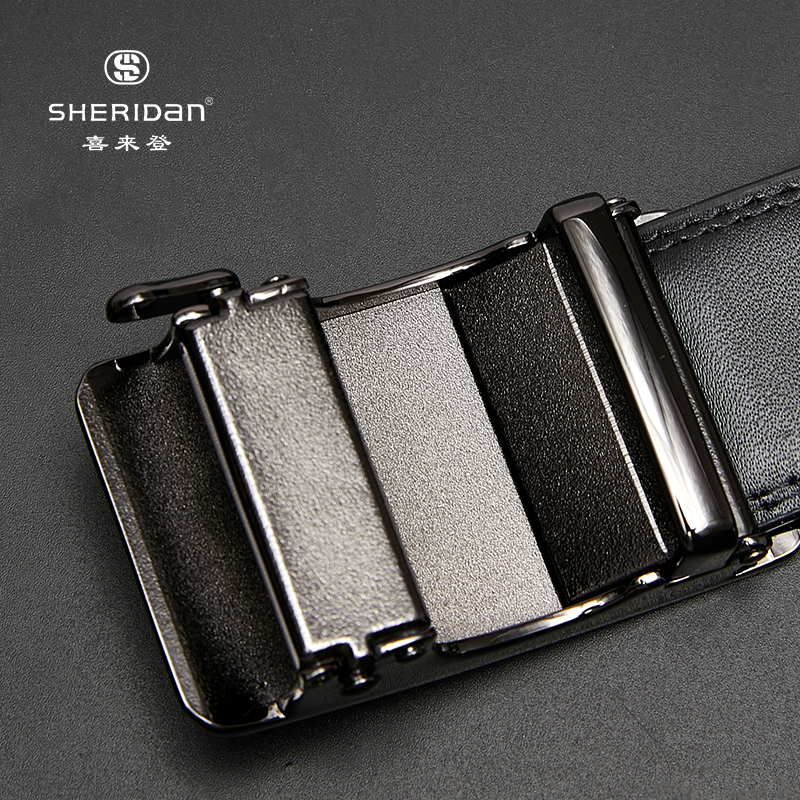 喜来登牛皮自动扣腰带 商务休闲款 通勤百搭 送男友送父 礼盒装 NL521551S