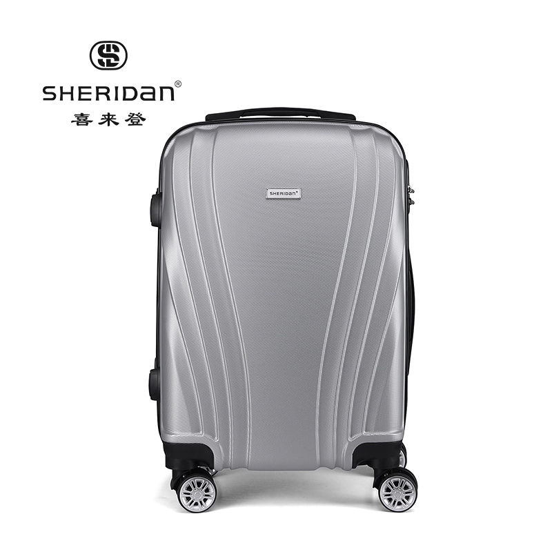 喜来登（SHERIDAN）行李箱旅行箱登机箱 万向轮拉杆箱耐磨抗摔旅行箱 SHX-002S 银色-20寸