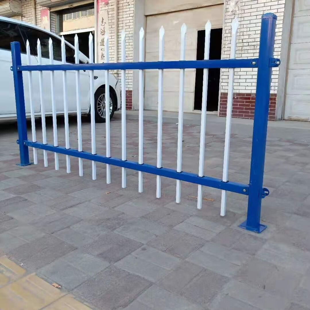 小区户外铁艺栅栏别墅围墙庭院围栏防护栏铁栏杆 1米高2横梁1米长价格