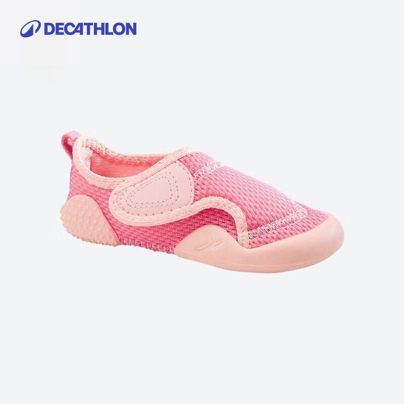 迪卡侬（DECATHLON）宝宝棉鞋婴儿秋冬季加绒学步鞋防滑软底幼儿园室内鞋GYMK 粉色 21