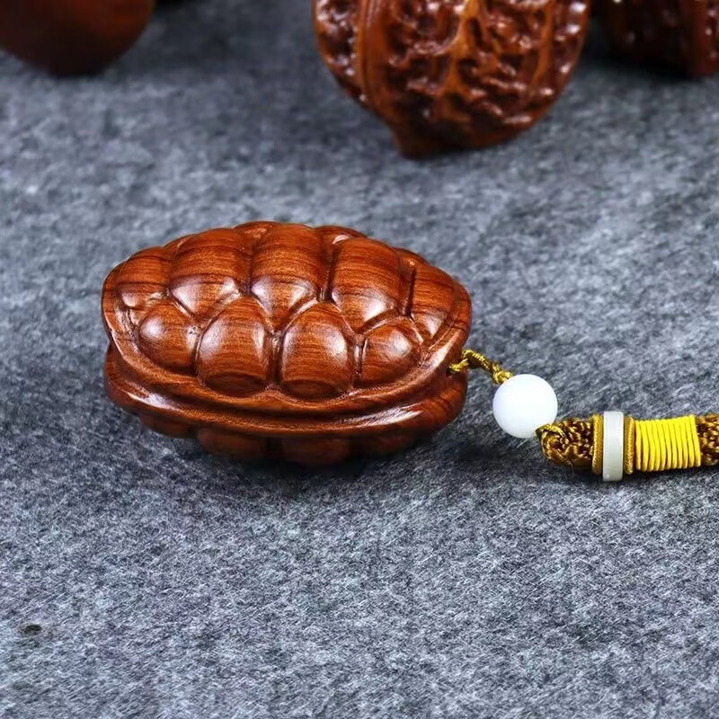 天下手把件木男士随身把玩手玩小物件貔貅葫芦文玩摆件 富甲天下6*4