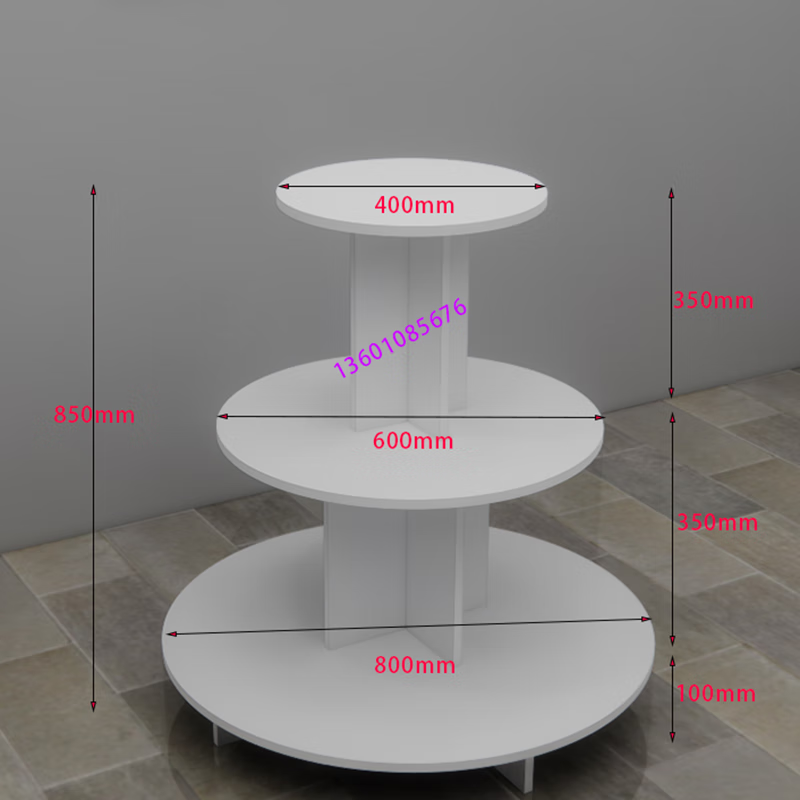 创京懿选中岛柜圆形中岛展示台母婴店展台银行礼品展示柜粮油货物