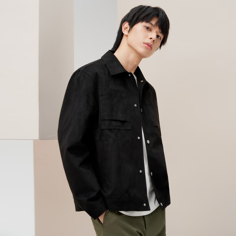 20点：gxg.jeans 男装 仿麂皮绒外套 工装
