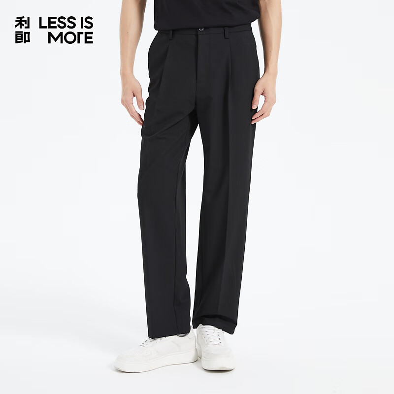 利郎青年商务男裤【周翔宇联名】休闲裤男TR色纺弹力通勤长裤Q5CXK007 黑色 32 (170/80A)