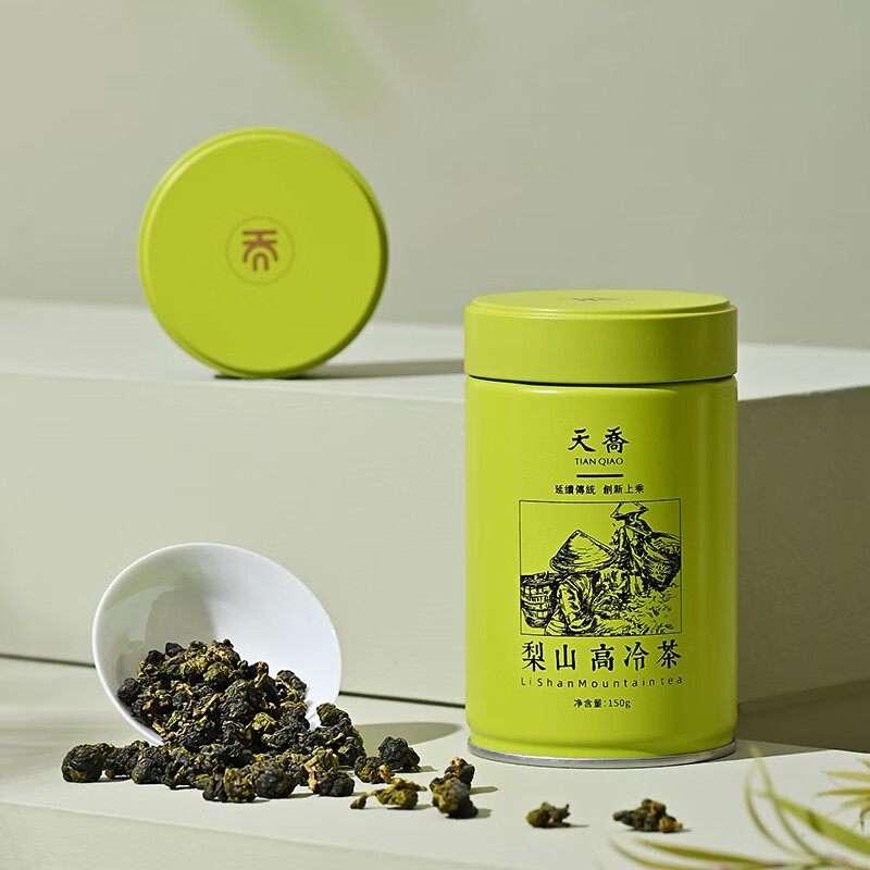 天乔 台湾梨山茶 进口高山茶清香型高冷茶乌龙茶冷泡花果香礼盒装 单罐装150克
