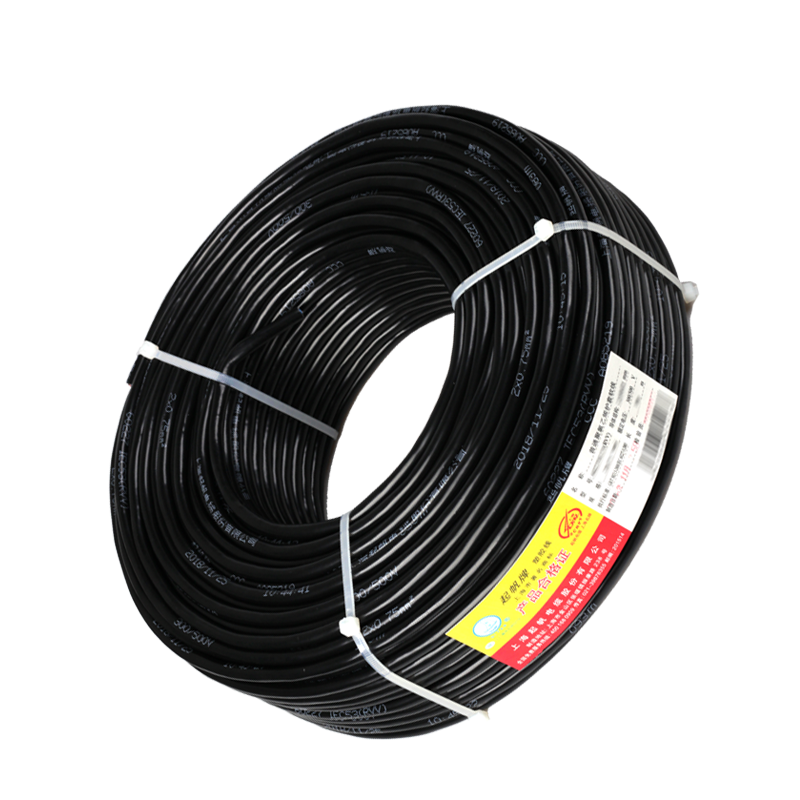 起帆(QIFAN)电线电缆 RVV2*2.5平方国标2芯电源线二芯多股铜丝软护套线 黑色100米