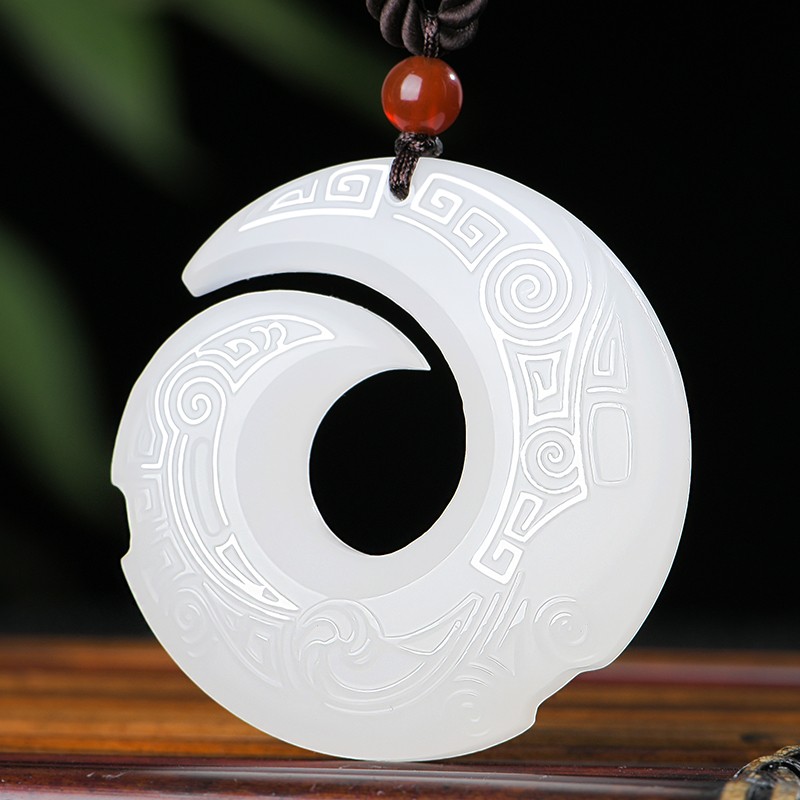 佳媛玉业  和田玉羊脂玉时来运转玉吊坠 男女士款玉坠玉牌