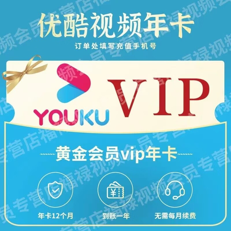 youku  优酷 vip会员年卡 12个月