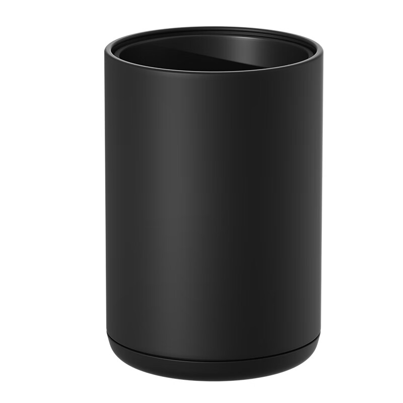 科灵网红ins风高颜值垃圾桶加厚轻奢加大简约实用甄选家居厚实新中式 无盖式- 质感黑 8L 【网红力推】