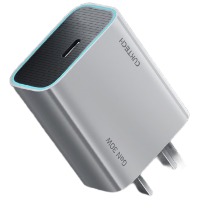 小程序、plus会员：酷态科 氮化镓充电器PD30W 兼容20W充电头 快充 平板Type-C插头 适用苹果/华为 灰