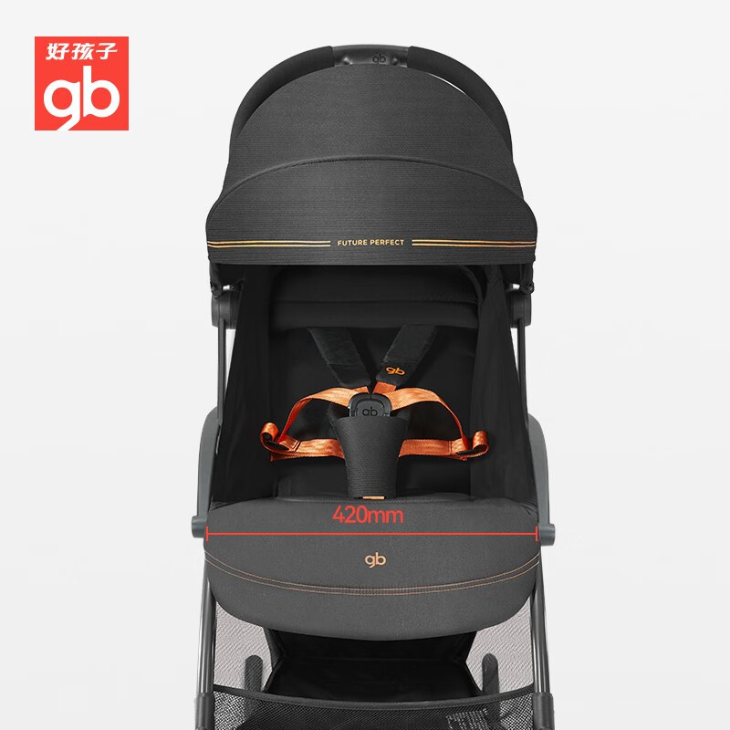 gb好孩子婴儿推车鲲鹏加宽座舱舒适避震可坐躺轻便折叠D2800 时尚款大座宽单手秒收 橄榄绿