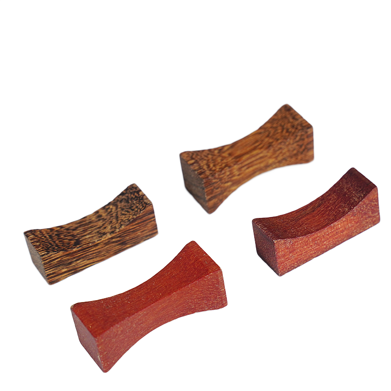 餐餐香 中式筷架墊日式木質(zhì)樹(shù)葉啞鈴元寶托筷子架托楠木筷子托筷枕筷子餐桌托放筷子的實(shí)木架子托架 紅檀木筷枕【5個(gè)裝】