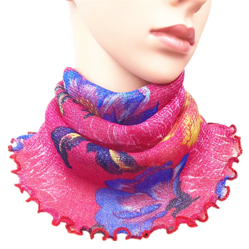 【精选直发】金丝小围脖套头女脖套丝巾四季防晒面罩挂耳护颈围巾假