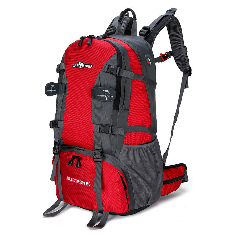 川布quechua背包 户外登山登山包超轻防水双肩旅游 红色 40升