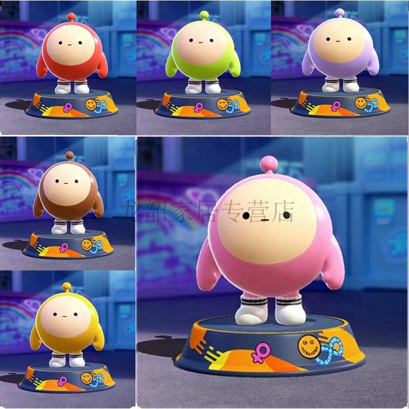 泽棠兔蛋仔派对非石膏娃娃涂色大号公仔涂鸦彩绘存钱罐玩偶白坯画儿童