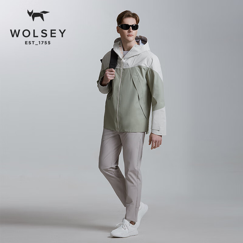 WOLSEY-DUEL硬壳风雨夹克防风防泼水外套春秋户外防寒登山服男士 茶色 M 170