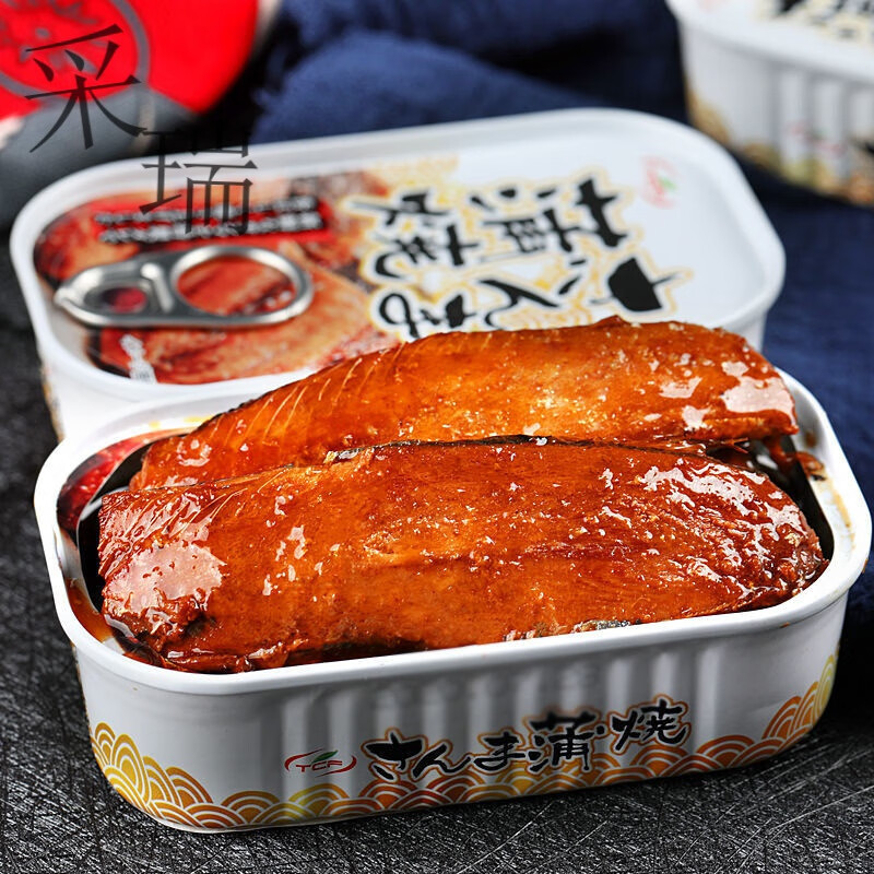 梦信蒲烧秋刀鱼即食罐装日式寿司便当烤鱼罐头腌制特产海鲜小吃下饭菜
